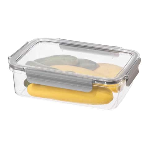 Lock & Lock Purely Better 4-Pack 21 oz. Rectangular Glass Food Storage Containers Clear