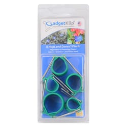 GadgetKlip 2.5 in. D X 1.75 in. L Green Plastic Cable Management Clip