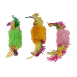 Kylies Brights Assorted Raffia Mouse Cat Toy Large 2 pk