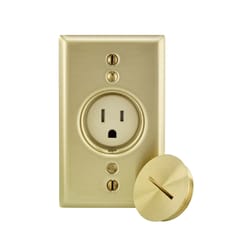 Leviton 15 amps 125 V Single Almond Outlet 5-15R 1 pk