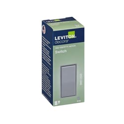 Leviton Decora 15 amps Single Pole Rocker Switch Light Gray 1 pk