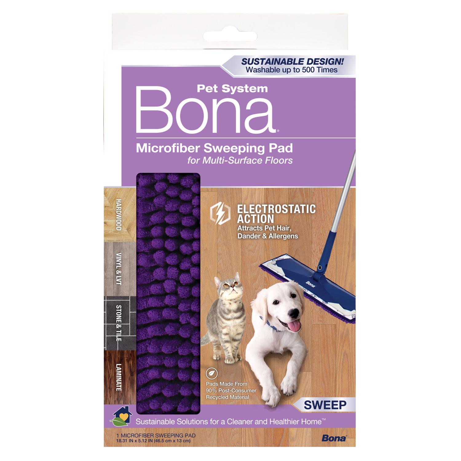 Photos - Household Cleaning Tool Bona 8.31 in. Microfiber Sweeping Pad 1 pk AX0003628 