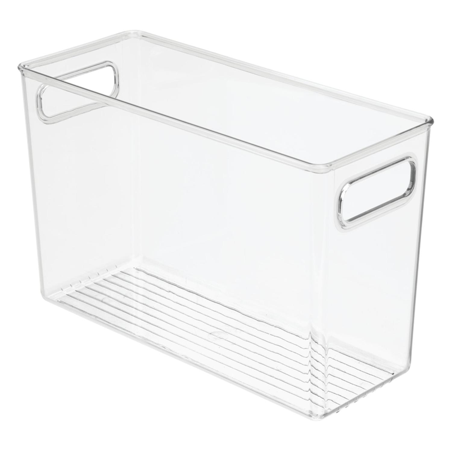 iDesign Clear Organizer Bin 12 in. H X 8 in. W X 5 in. D