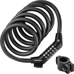 Retrospec Steel Cable Bike Locks Matte Black