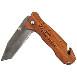 P. Graham Dunn Wishin' I Was Fishin' Pocket Knife Brown 1 pc