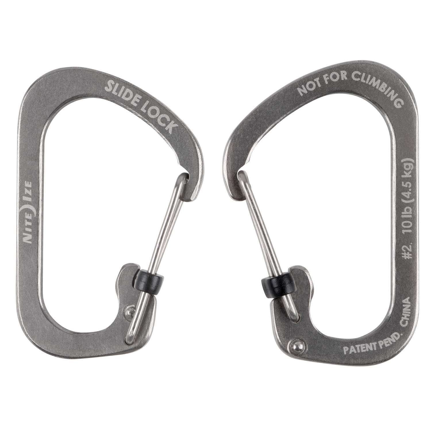 Nite Ize S-Biner Slidelock 1.8 in. D Stainless Steel Silver Carabiner Key Chain
