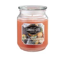 Candle-Lite Everyday Orange Sunlit Mandarin Berry Scent Candle Jar 18 oz