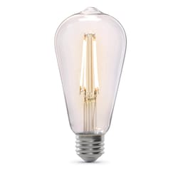 Feit ST19 E26 (Medium) LED Dusk to Dawn Bulb Soft White 60 Watt Equivalence 1 pk