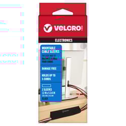 VELCRO Brand Micro Nylon Mountable Cable Sleeve 12 in. L 2 pk