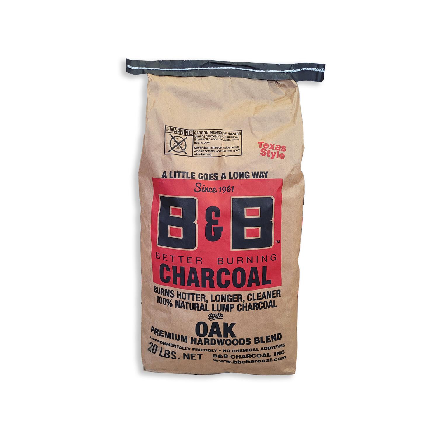 B&B Charcoal All Natural Oak Hardwood Lump Charcoal 20 Lb. - Ace Hardware