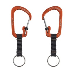 Nite Ize SlideLock 2.2 in. D Aluminum Orange Carabiner Key Ring