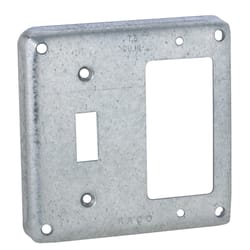 Raco Square Steel 2 gang 4 in. H X 4 in. W Box Cover