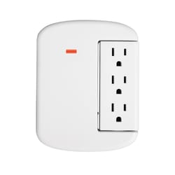 Globe Electric 6 outlets Wall Tap Surge Protector White 900 J