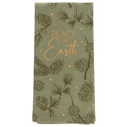 Karma Multicolored Cotton Peace On Earth Tea Towel 1 pk