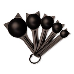 Kikkerland Black Stainless Steel Cat Measuring Spoons