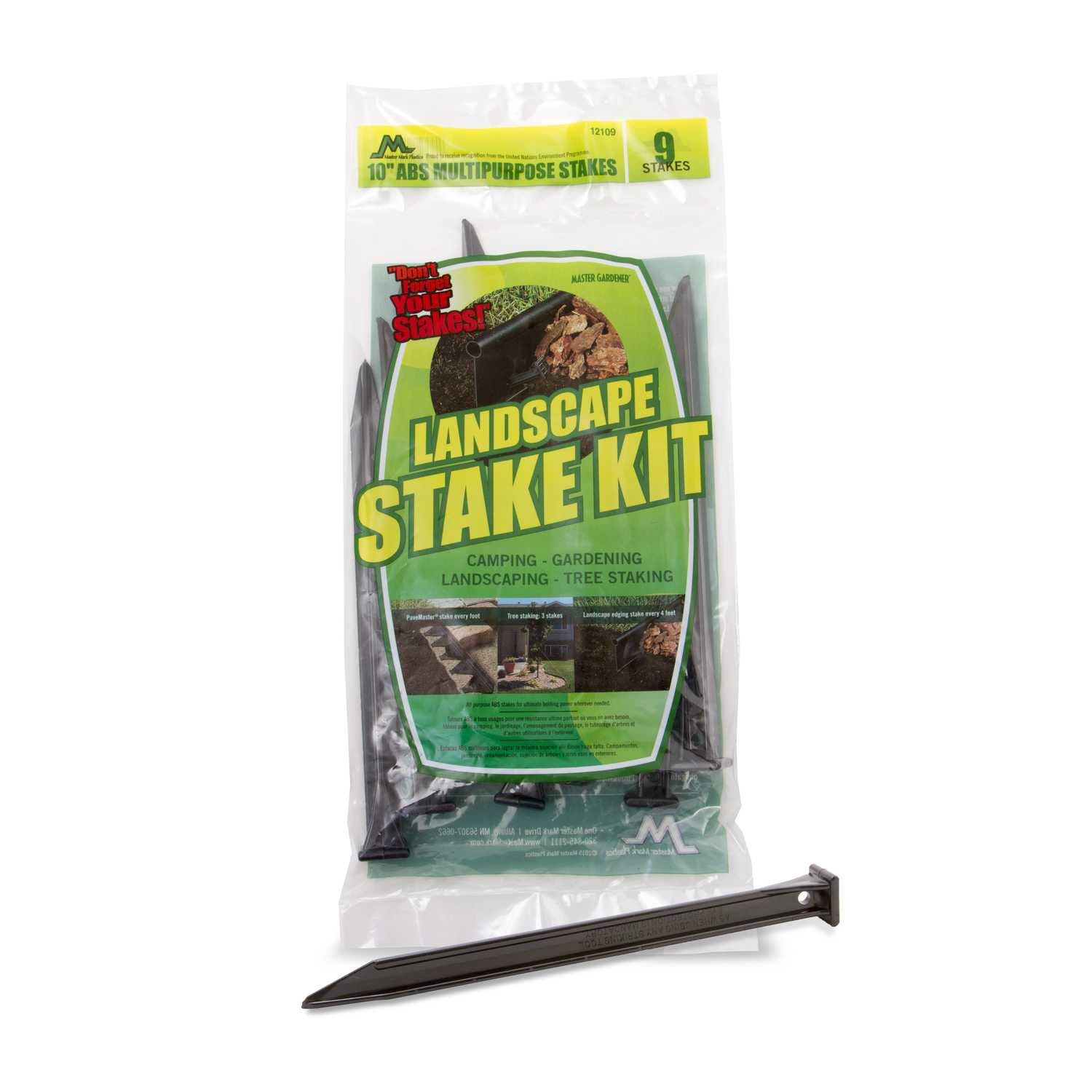 Master Mark 10 in. H Plastic Black Stake Kit Ace Hardware