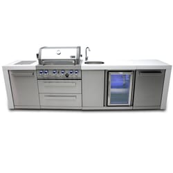 Mont Alpi MAI400-DBEV 4 Burner Natural Gas/Propane Grill Silver
