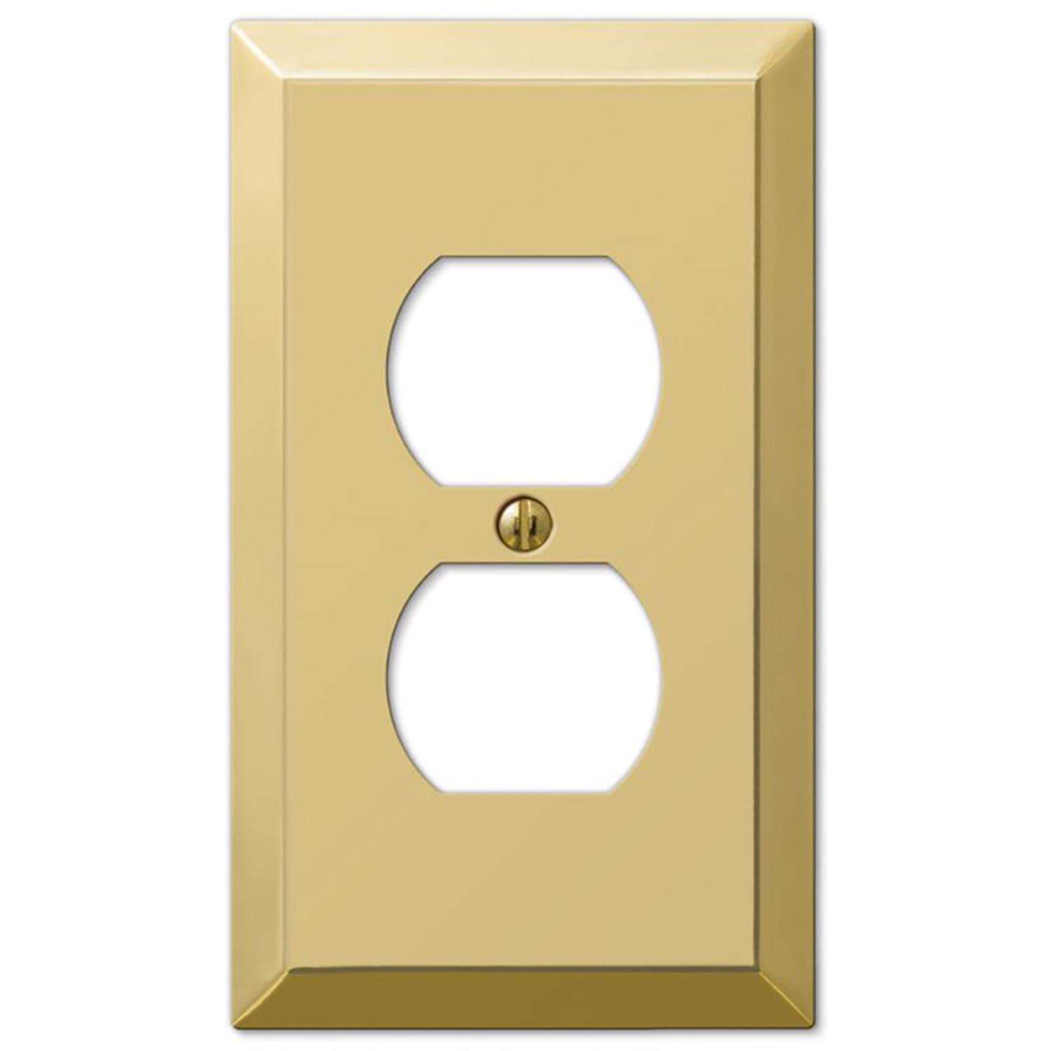 Amerelle Century Polished Brass gang Stamped Steel Duplex Wall Plate pk  Ace Hardware