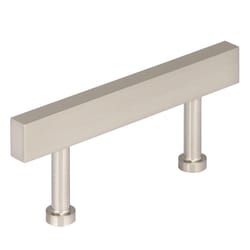 Richelieu Modern Square Bar Pull 3-25/32 in. Brushed Nickel Silver 1 pk