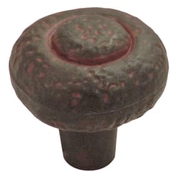 Hickory Hardware Refined Rustic Round Cabinet Knob 1-1/4 in. D Iron 1 pk