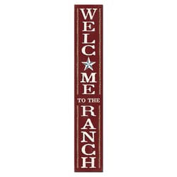 My Word! Multicolored Wood 46.5 in. H Welcome to the Ranch Porch Sign