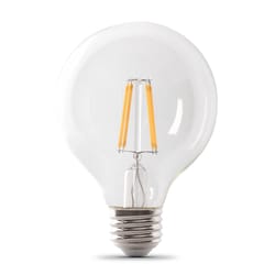 Feit G25 E26 (Medium) Filament LED Bulb Soft White 100 Watt Equivalence 3 pk