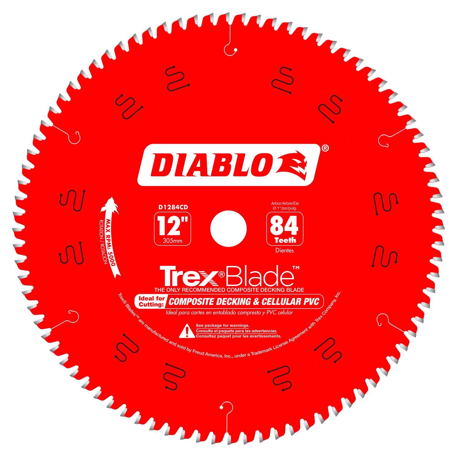 Diablo TrexBlade 12 in. D X 1 in. TiCo Hi-Density Carbide Circular Saw Blade 84 teeth 1 pk Uae Electronic uaeelectronic.com
