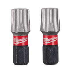 Milwaukee Tool Shockwave Torx T50 X 1 in. L Impact Driver Bit Alloy Steel 2 pk