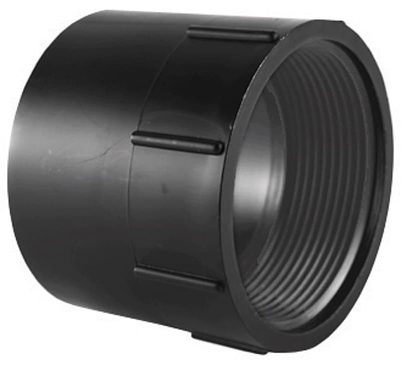 ABS001011200 Charlotte Pipe 4 in. Hub X 4 in. D FPT ABS Adapter sku ABS001011200