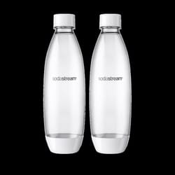 SodaStream White 1 L Carbonator Bottle 2 pk