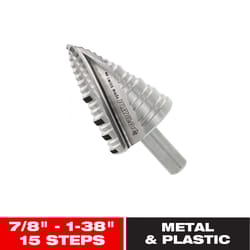 Diablo 1-3/8 in. X 2-29/32 in. L Metal Step Drill Bit 3-Flat Shank 1 pk