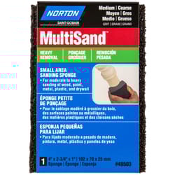 Norton MultiSand 4 in. L X 2.75 in. W X 1 in. 60/80 Grit Coarse/Medium Small Area Sanding Sponge
