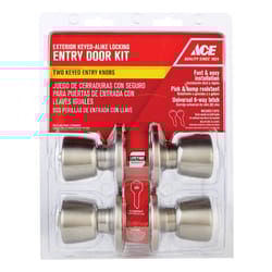 Ace Tulip Antique Brass Double Entry Door Kit 1-3/4 in.
