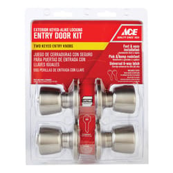 Ace Tulip Antique Brass Double Entry Door Kit 1-3/4 in.