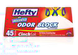 Hefty Strong 13 gal No Scent Kitchen Trash Bags Drawstring 45 pk