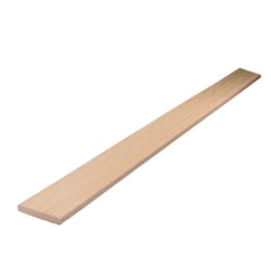 Alexandria Moulding 1/2-inch x 3/4-inch x 8 ft. Unfinished Paintable  Hardwood Decorative R