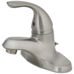 OakBrook Brushed Nickel Coastal Single-Handle Bathroom Sink Faucet 4 in.