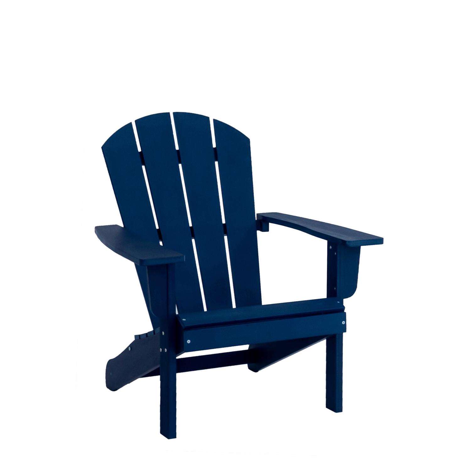 Living Accents Faux Blue Wood Frame Adirondack Chair Ace Hardware
