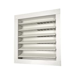 Master Flow 12 in. W X 12 in. L White Aluminum Wall Louver