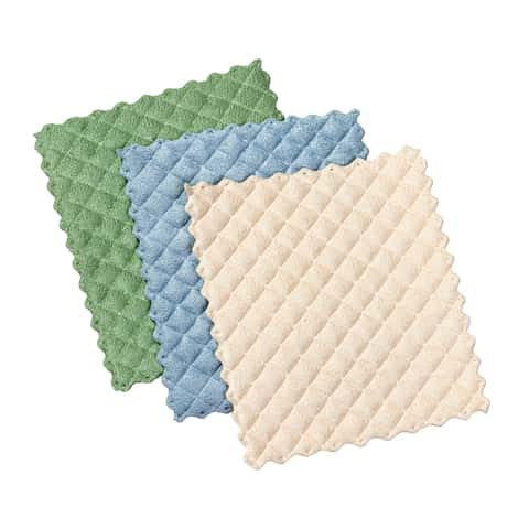 12-Piece Microfiber Quilted Kitchen Dishcloth Set