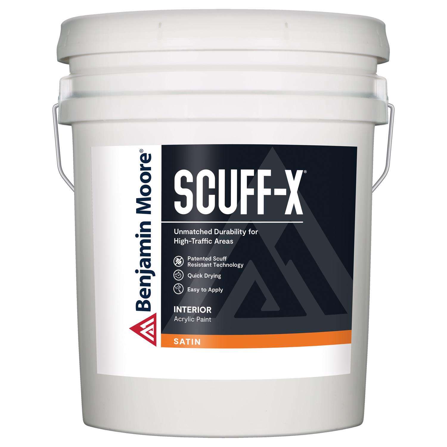 Benjamin Moore ScuffX Satin White Paint Interior 5 gal Ace Hardware