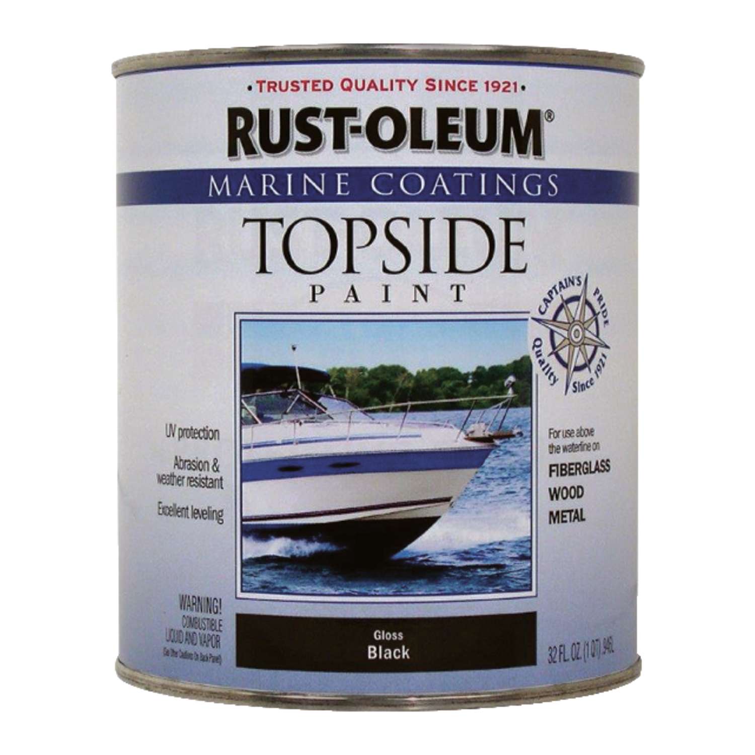 Rust Oleum Marine Coatings Outdoor Black Marine Topside Paint 1 Qt