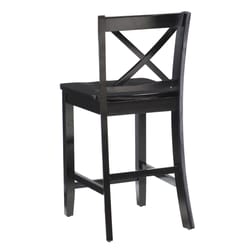 Linon Home Decor Black Wood Corey Barstool 37 in.