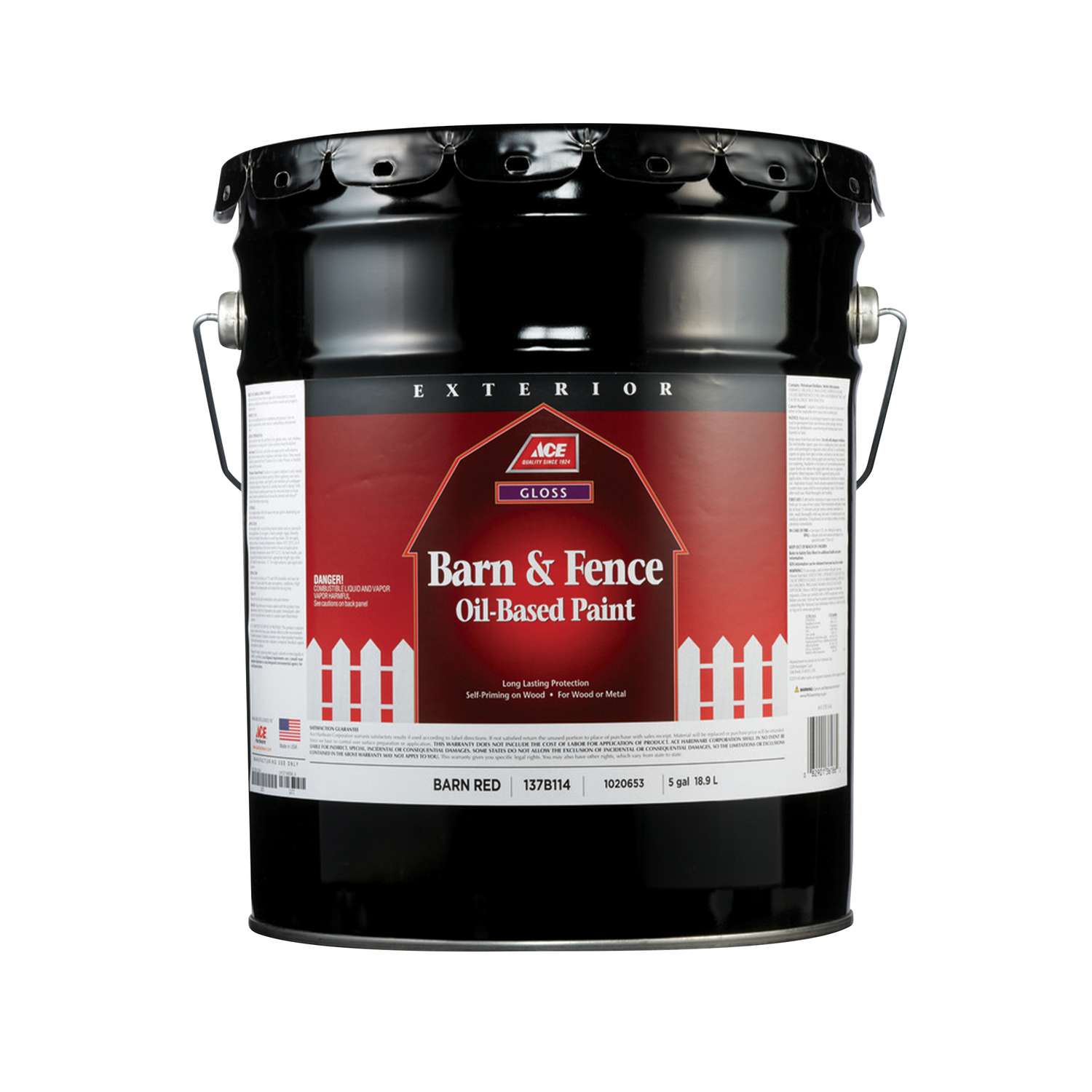 Ace Gloss Barn Red Oil Based Barn And Fence Paint Exterior 5 Gal Ace Hardware