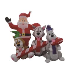 Celebrations 6 ft. Santa With Dogs Inflatable