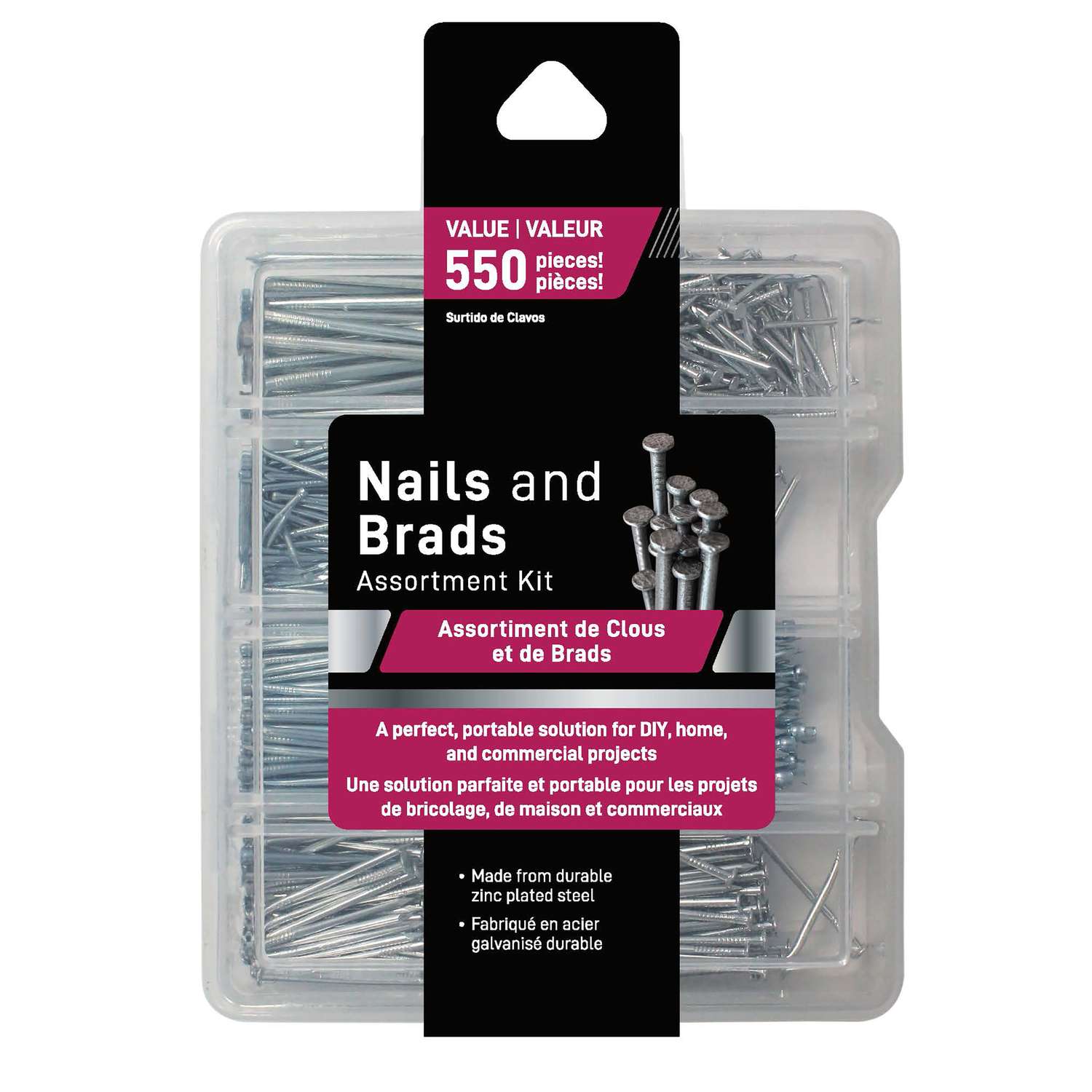 Jacent Steel Brad Nail Assortment 550 pk Ace Hardware