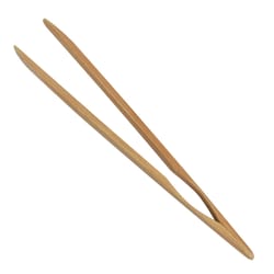 R&M International Brown Bamboo Toast Tongs