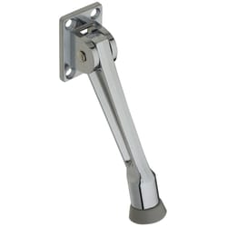 National Hardware Zinc w/Rubber Tip Chrome Silver Door Stop Mounts to door