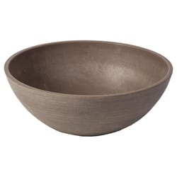 Algreen Products 4.5 in. H X 12 in. W X 12 in. D Plastic Spun Bowl Planter Taupe