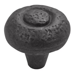 Hickory Hardware Refined Rustic Round Cabinet Knob 1-1/2 in. D Iron 1 pk